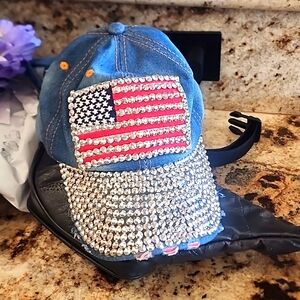 Distressed look Patriotic baseball cap